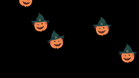 Happy-Halloween-Kürbis-Loop-Animation-Halloween-Konzeptelement-Mit-Alphakanal